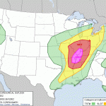 Storm Prediction Center early outlook for today, May 25.