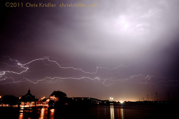 Lightning crawler over Indian River Lagoon