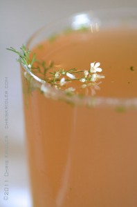 Coriander champagne cocktail