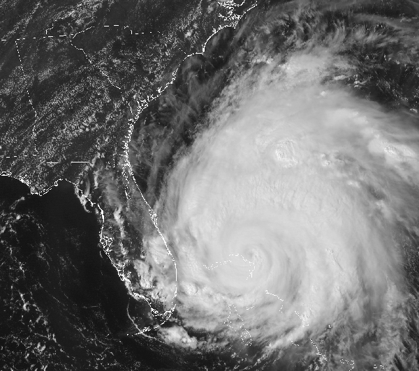 Satellite photo of Hurricane Irene