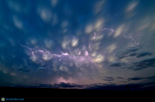 Mammatus with lightning Mammatus with lightning