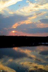 Sunset over the St. Johns