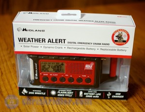 Midland's ER300 weather radio in the box. Photo by Chris Kridler, ChrisKridler.com
