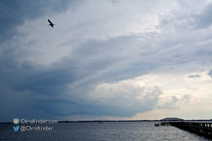 A severe storm approaches Melbourne Beach, Florida, on March 26, 2015. Photo by Chris Kridler, SkyDiary.com, ChrisKridler.com