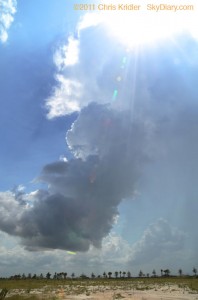 Towering cumulus on June 23, 2011