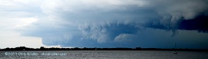 A toothy shelf cloud moves over the beaches of the Space Coast. Photo by Chris Kridler, chriskridler.com