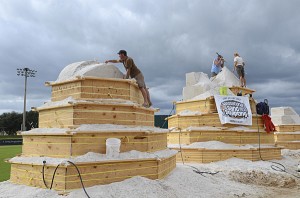 Carving sand pyramids