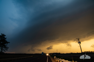 A linear-looking storm near Eleva, Wisconsin, was tornado-warned.