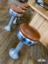 Cool stools in Leo's.