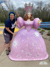 Alethea hangs out with Glinda the good witch.