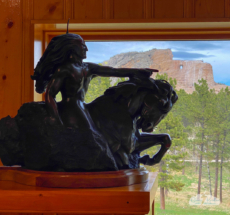 Not far from Mount Rushmore, the Crazy Horse Memorial-in-progress will be extraordinary if it&#039;s completed. Here&#039;s a statue and the real thing behind it.