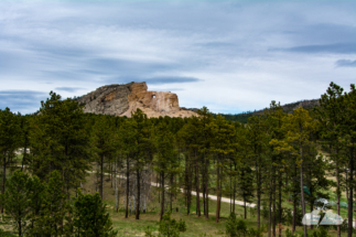 The Crazy Horse Memorial in progress on May 14, 2022.