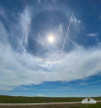 Another sun halo in South Dakota on our way south. Brief but beautiful.