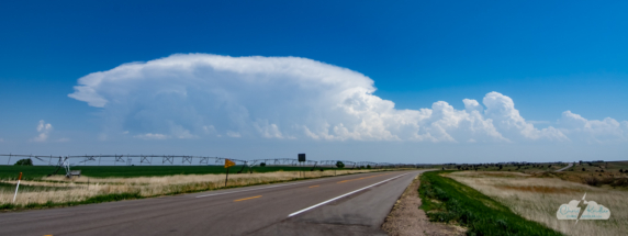 We kept an eye on the convection as we headed south into Kansas.
