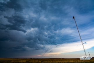 Mammatus as seen southeast of Selden, Kansas.