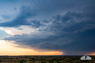 We headed south, keeping ahead of the storm.