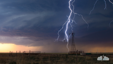 Powerful lightning.