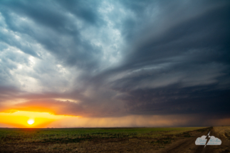 Sunset south of Vega, Texas.