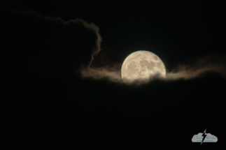 More detail of the beautiful moon and clouds.