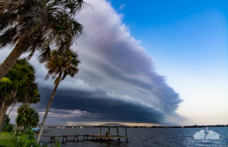 I first caught the shelf cloud coming over Cocoa about 6:30 p.m.