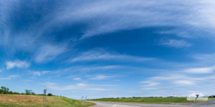 The sky as we left. Always anticipating the next chase!