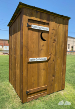 More history in Shamrock: a WPA outhouse.