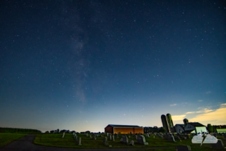 Milky Way above a Lancaster County, Pa., farm and cemetery, August 17, 2022.