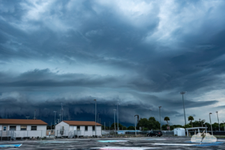 Shelf cloud looms over Rockledge, Florida, on August 26, 2022.