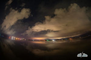 I was entranced by the clouds' reflection in the calm waters of the lagoon on August 27.