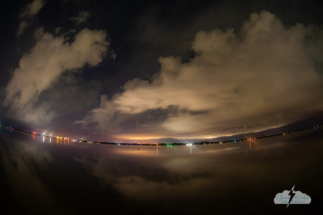 I was entranced by the clouds&#039; reflection in the calm waters of the lagoon on August 27.