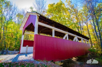 Covered bridge in Somerset County, Pennsylvania.