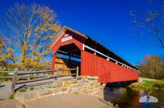 Covered bridge in Somerset County, Pennsylvania.