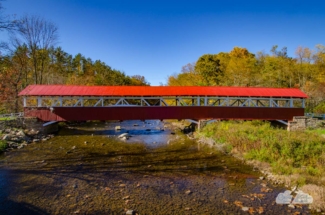 Covered bridge in Somerset County, Pennsylvania.