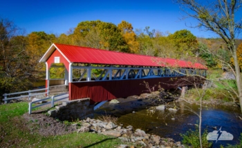 Covered bridge in Somerset County, Pennsylvania.