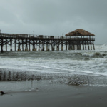 9 November 2022: Nicole, moving from tropical storm to hurricane, whips up big waves in Cocoa Beach