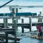 Hurricane Nicole damage and a rocket launch on the Space Coast