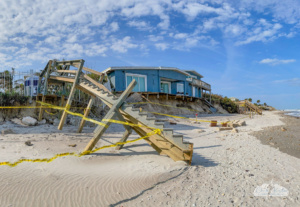 This area of Indian Harbour Beach was hit hard.