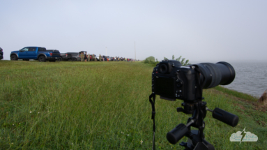 Our viewing spot at Cape Canaveral Space Force Station was full of spectators.