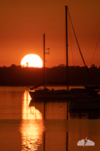 Sunrise over the Indian River Lagoon, shot in Cocoa, Florida.