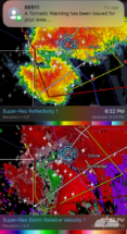 I started the chase in Cocoa near I-95, and then the storm approaching me—and dropping small hail—got a tornado warning.