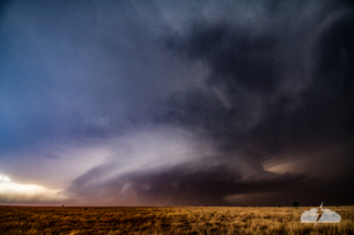 Supercell with tornado deep in the dust near Morton, Texas, May 23, 2022.