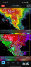 Chasers who saw the tornado were in the rain core.