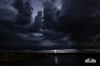 This shows what the storms looked like approaching the east coast on June 19, 2023, as seen from the St. Johns River.