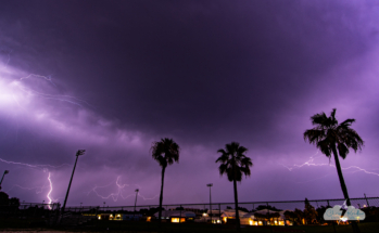 More lightning in the rain. It was hard to know where to look.