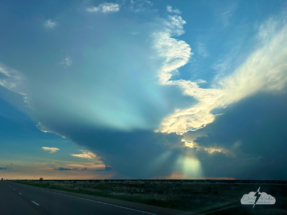 Shot through the windshield: storms near Porter, N.M.