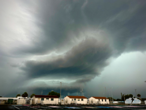 As storms collided on May 9 on the Space Coast, interesting structure evolved.