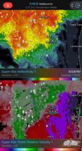 The storm as seen on radar.