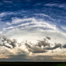 A panorama captures the storm.