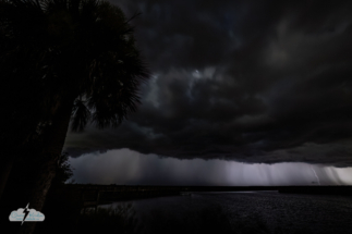 A storm approaches the St. Johns River on Aug. 3, 2025.