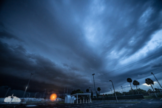 One more shot of the gnarly shelf cloud at dusk.